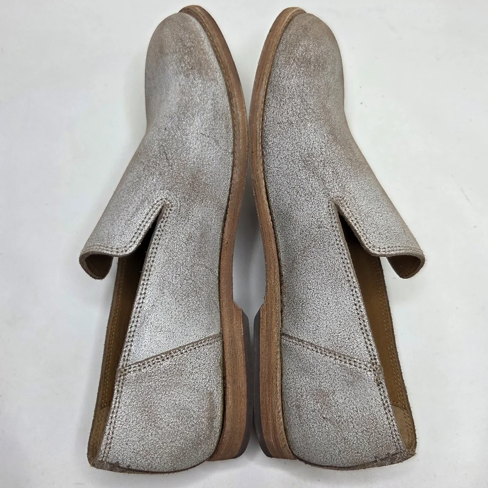 Frye Chris Venetian Slip-On Loafer Shoes Casual NWOB Distressed Mushroom Mens 9D - Picture 6 of 11